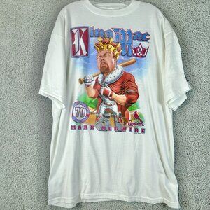 Vtg STARTER 1998 MLB‎ Mark McGwire St Louis Cardinals King Mac T Shirt SZ Large